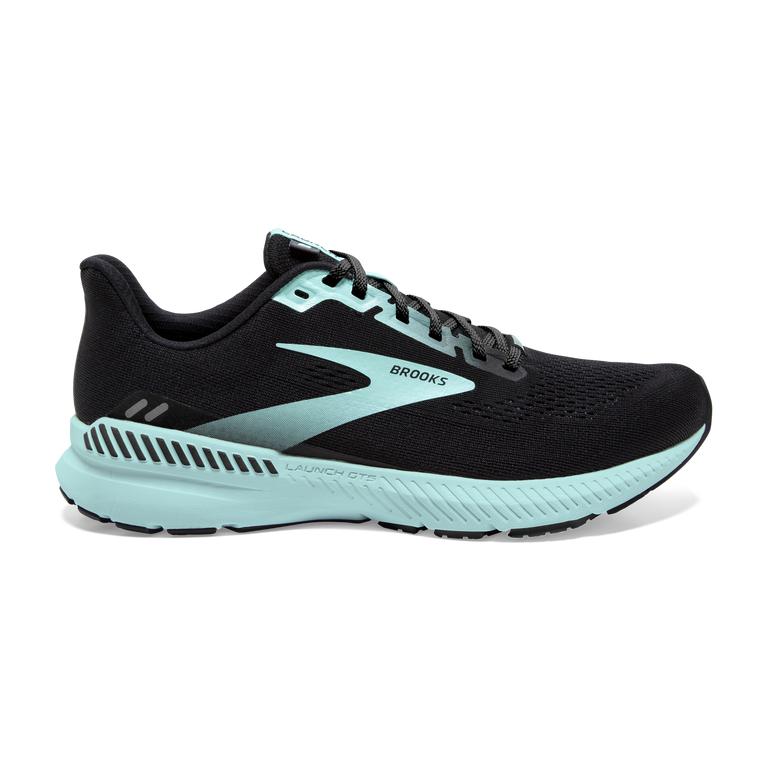 Brooks Women's Launch GTS 8 Energy-Return Road Running Shoes - Black/Ebony/grey Charcoal/Blue (SRZW9